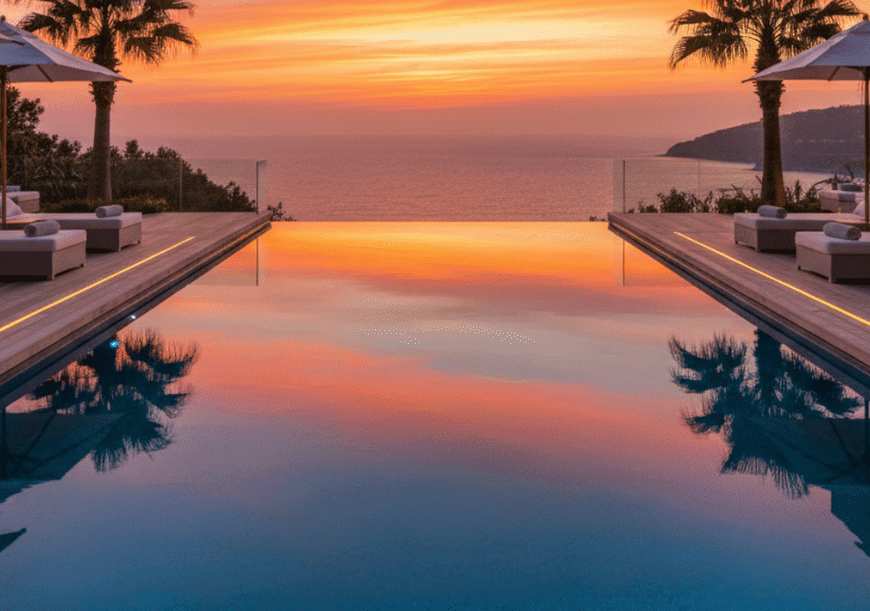 il fascino delle piscine a sfioro